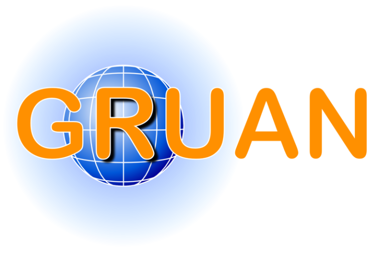 The logo features the acronym "GRUAN" in orange letters against a globe design on a blue circular background.